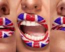 Арт на губах Британский флаг