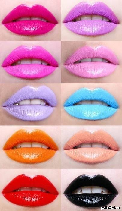 10 разноцветных губ