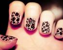 Леопардовый маникюр на короких ногтях