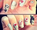 Рисунки на ногтях:  Banksy "Девочка с шаром"