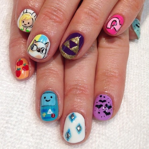 Рисунки на ногтях: Adventure Time
