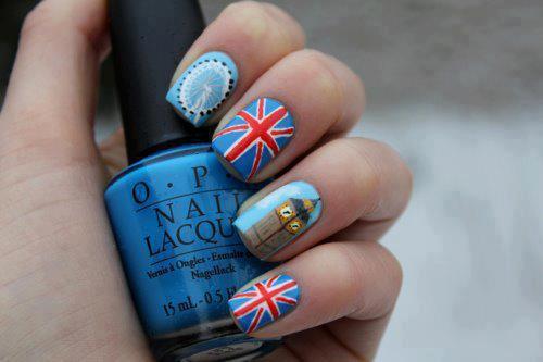 Рисунки на ногтях: Я люблю Лондон!