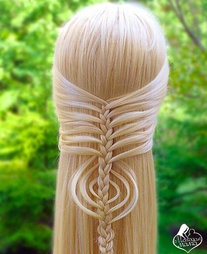 Плетение на длинные волосы