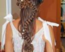 Прическа невесты на длинные волосы с плетением