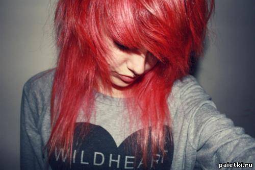 Трэш прическа на красные волосы