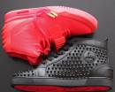 Кеды: красные Nike и черные Christian Louboutin
