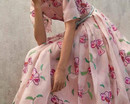 Винтажное фото: летнее платье с цветами