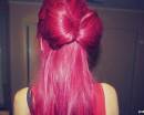Бант из волос на длинные красные волосы