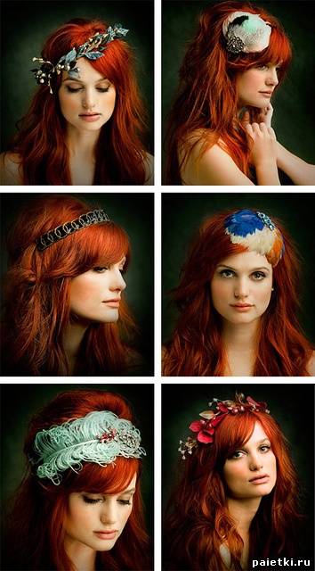 6 фото украшений волос рыжеволосой девушки