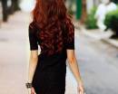 Длинные волнистые волосы цвета Рубин