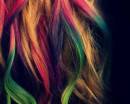 Разноцветные пряди волос