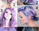 6 фото колорированных фиолетовым цветом волос