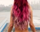Градиентная покраска розовым:три оттенка волос