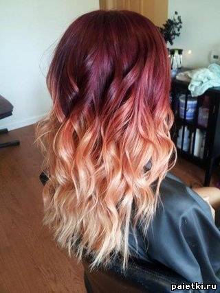 Фиолетово-розовые волосы