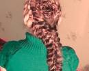 Плетение косы с цветком из волос