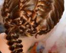 Плетение волос:Коса с цветком из волос