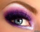 Макияж для синих глаз: розово-фиолетовый