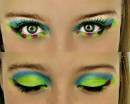 зелено-бирюзовый визаж для зеленых глаз