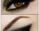 Зелено-коричневый макияж для карих глаз