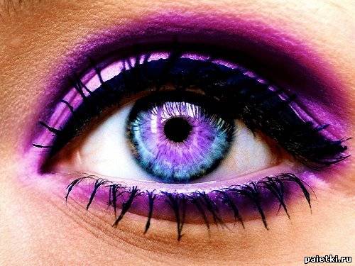 Фиолетовые тени на глазах