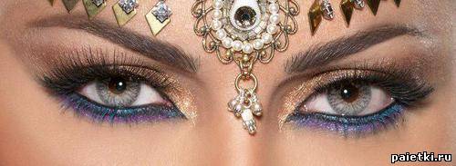 Идея макияжа для серых глаз: Арабские глаза
