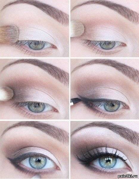 Техника дневного макияжа для глаз в картинках